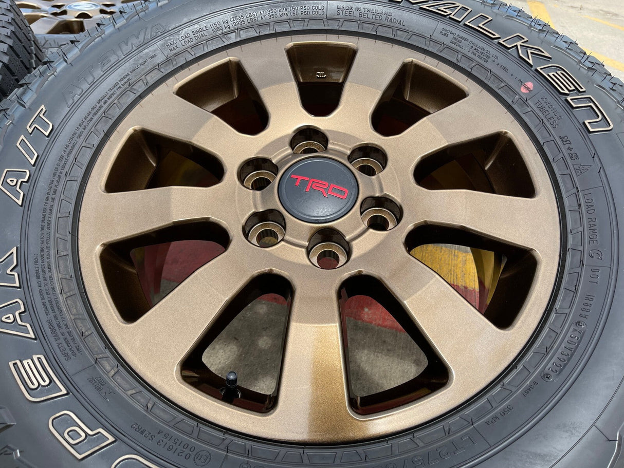 18" Toyota Land Cruiser OEM TRD wheels rims 95952 Tundra Sequoia BRONZE Texas Truck Tire