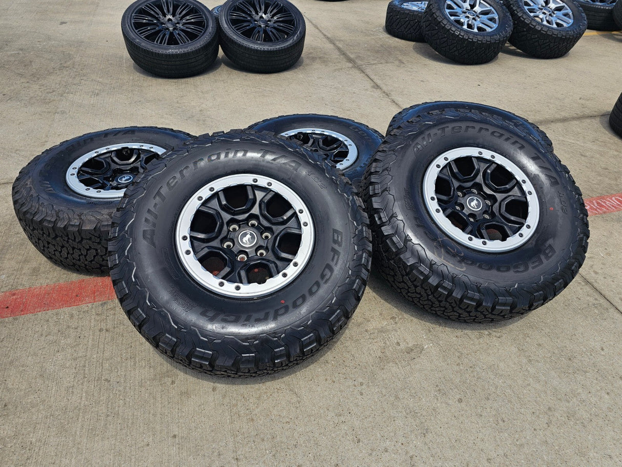 17" Ford Bronco SASQUATCH wheels rims BEADLOCK 10388 Ranger BFG KO2 A/T 37" NEW Texas Truck Tire