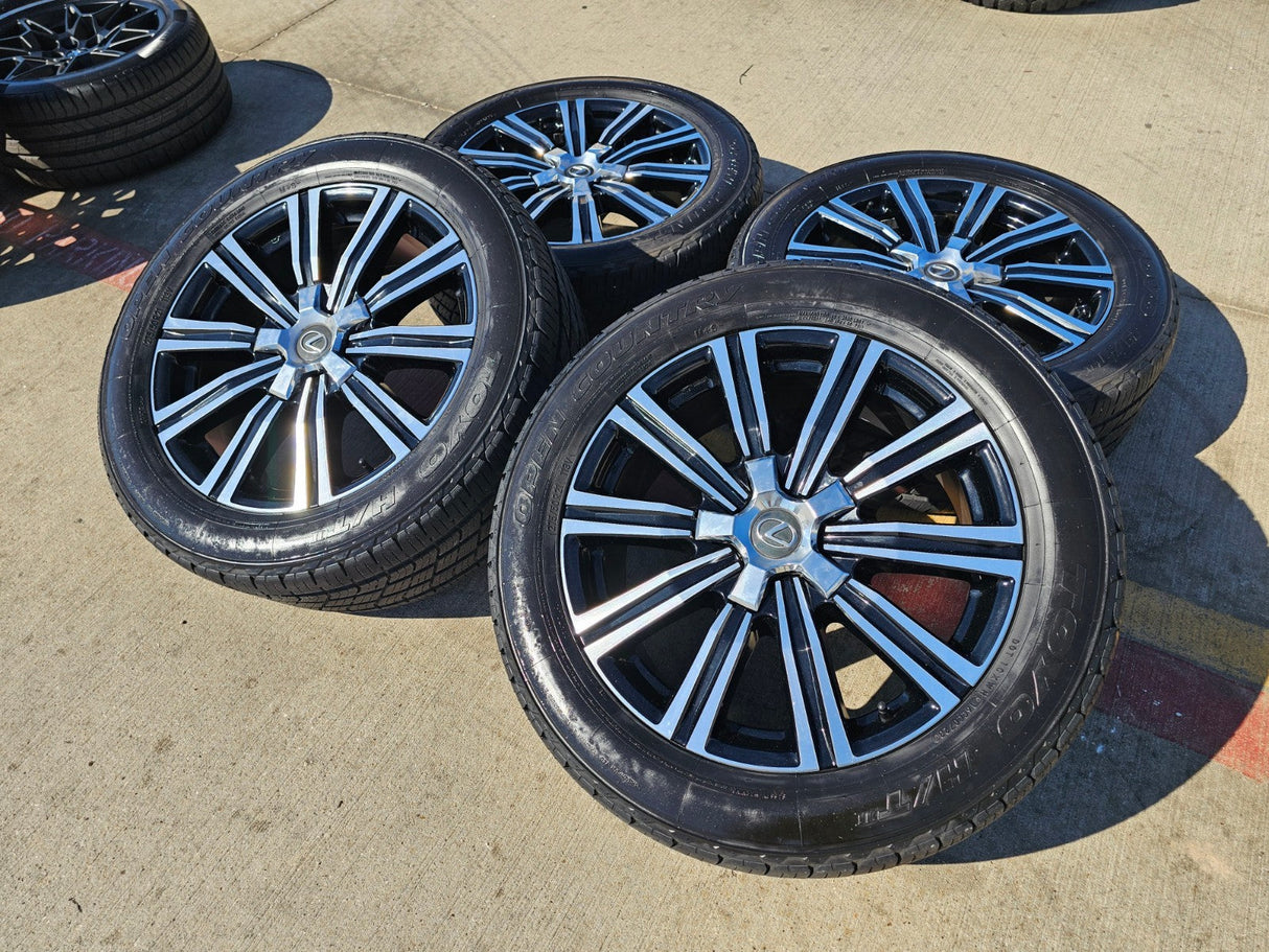 (4) 21" Lexus LX570 Land Cruiser OEM 74341 wheels rims tires 5x150 Texas Truck Tire
