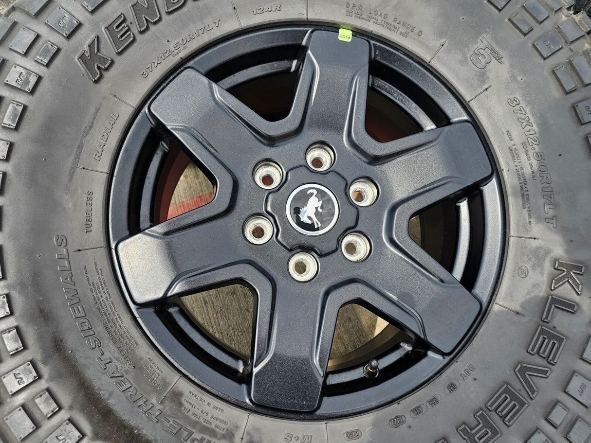 (4) 17" Ford Bronco wheels rims 95292 10383 SASQUATCH Ranger KENDA 37" Texas Truck Tire