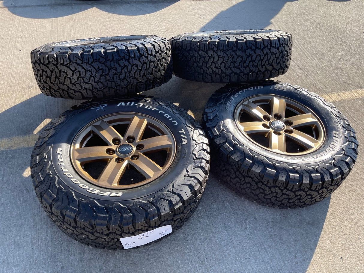 17" Ford F-150 BRONZE Tremor OEM 10339 rims wheels tires BFG KO2 A/T NEW Texas Truck Tire