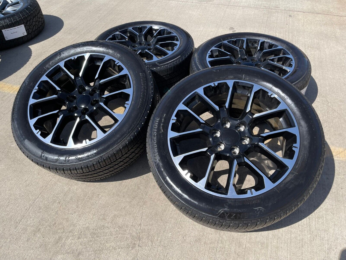 22" Chevy Silverado GMC OEM Replica Yukon Tahoe 14079 wheels rims tires Texas Truck Tire