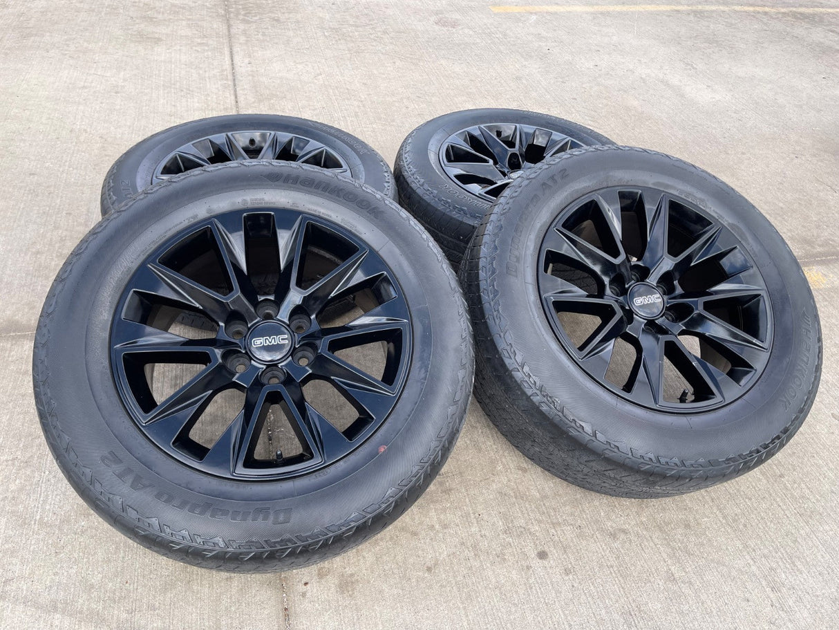 20" Chevy Tahoe Silverado OEM 5919 wheels rims GMC Yukon HANKOOK A/T2 Texas Truck Tire