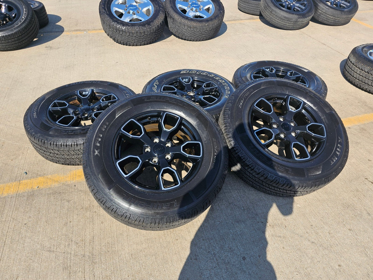 18" Jeep Wrangler SMOKY MOUNTAIN Black OEM 9198 wheels rims tires Texas Truck Tire