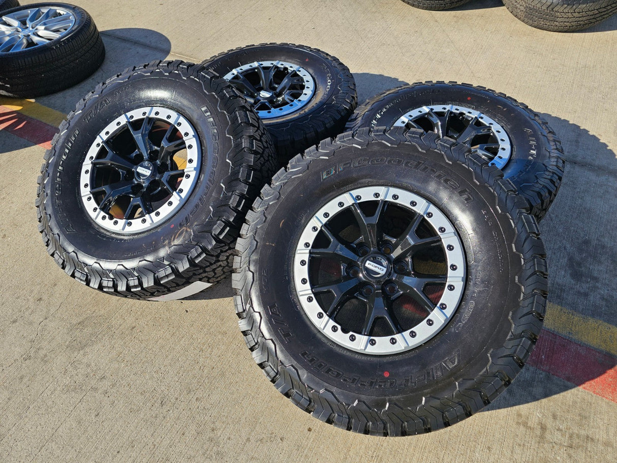 17" Ford F-150 Raptor R OEM Replica BEADLOCK 10460 rims wheels 35" tires BFG NEW Texas Truck Tire