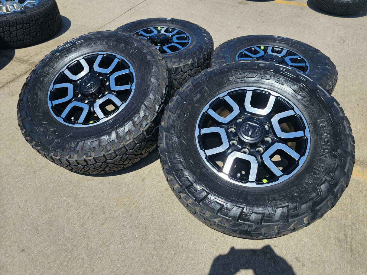 18" Ram 2500 3500 LARAMIE OEM wheels rims 2694 tires 35" NITRO Texas Truck Tire