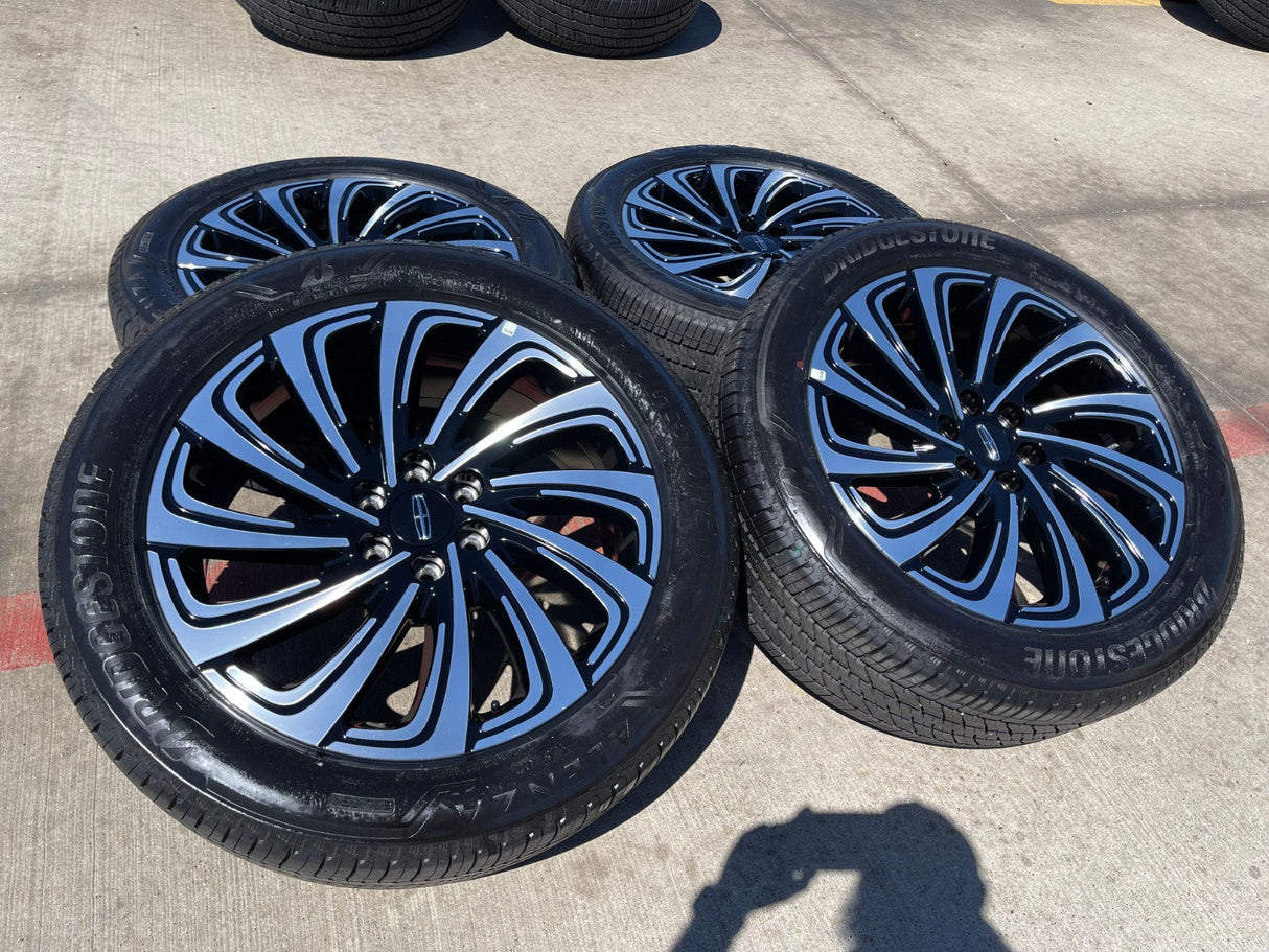 22" Lincoln Navigator OEM 10666 rims wheels BLACK LABEL 2026 BRIDGESTONE NEW Texas Truck Tire