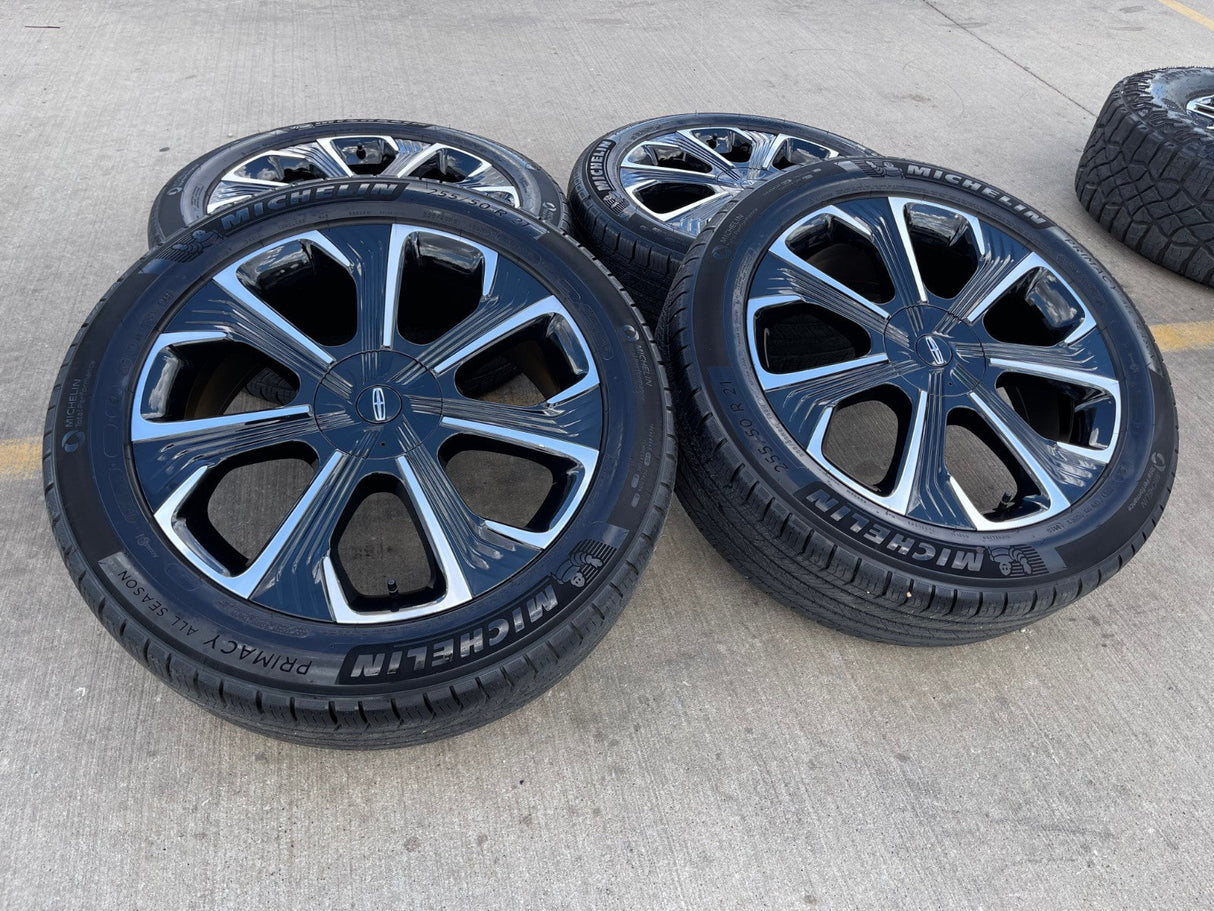 21" Lincoln Nautilus Black Label OEM 10563 rims wheels 2025 2026 NEW MICHELIN Texas Truck Tire