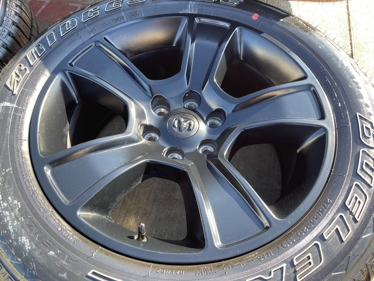 20" Dodge Ram 1500 OEM LIMITED Black 2676 2723 wheels rims BRIDGESTONE NEW Texas Truck Tire