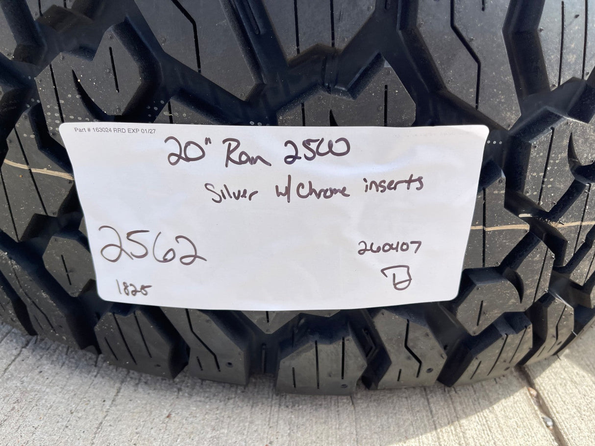 20" Dodge Ram 2500 3500 LARAMIE OEM 2562 CHROME wheels rims NEW 35" Texas Truck Tire