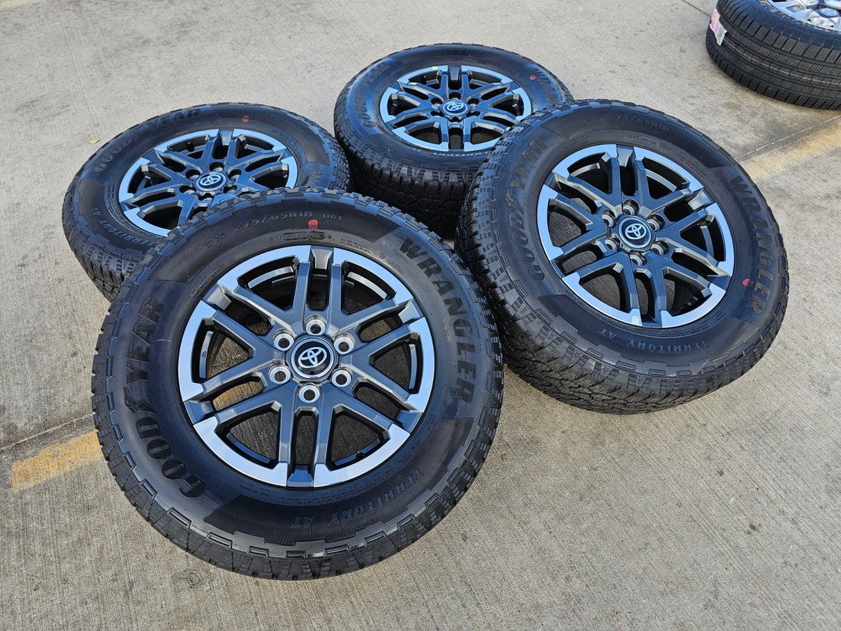 18" Toyota Tacoma 4Runner TRD OEM 10641 wheels rims 2024 2025 2026 NEW GOODYEAR Texas Truck Tire