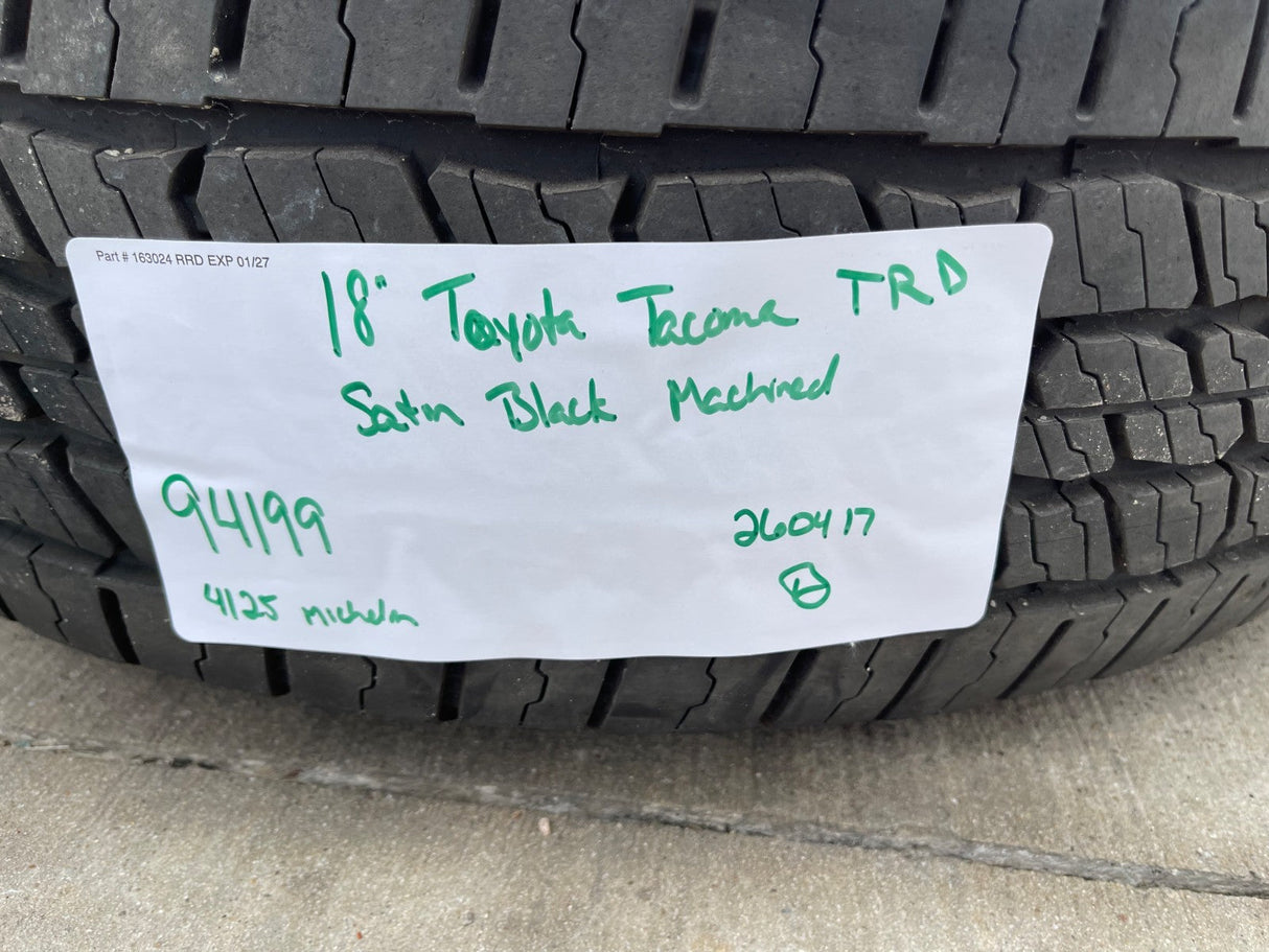 18" Toyota Tacoma 4Runner TRD OEM 94199 wheels rims 2024 2025 2026 MICHELIN NEW Texas Truck Tire