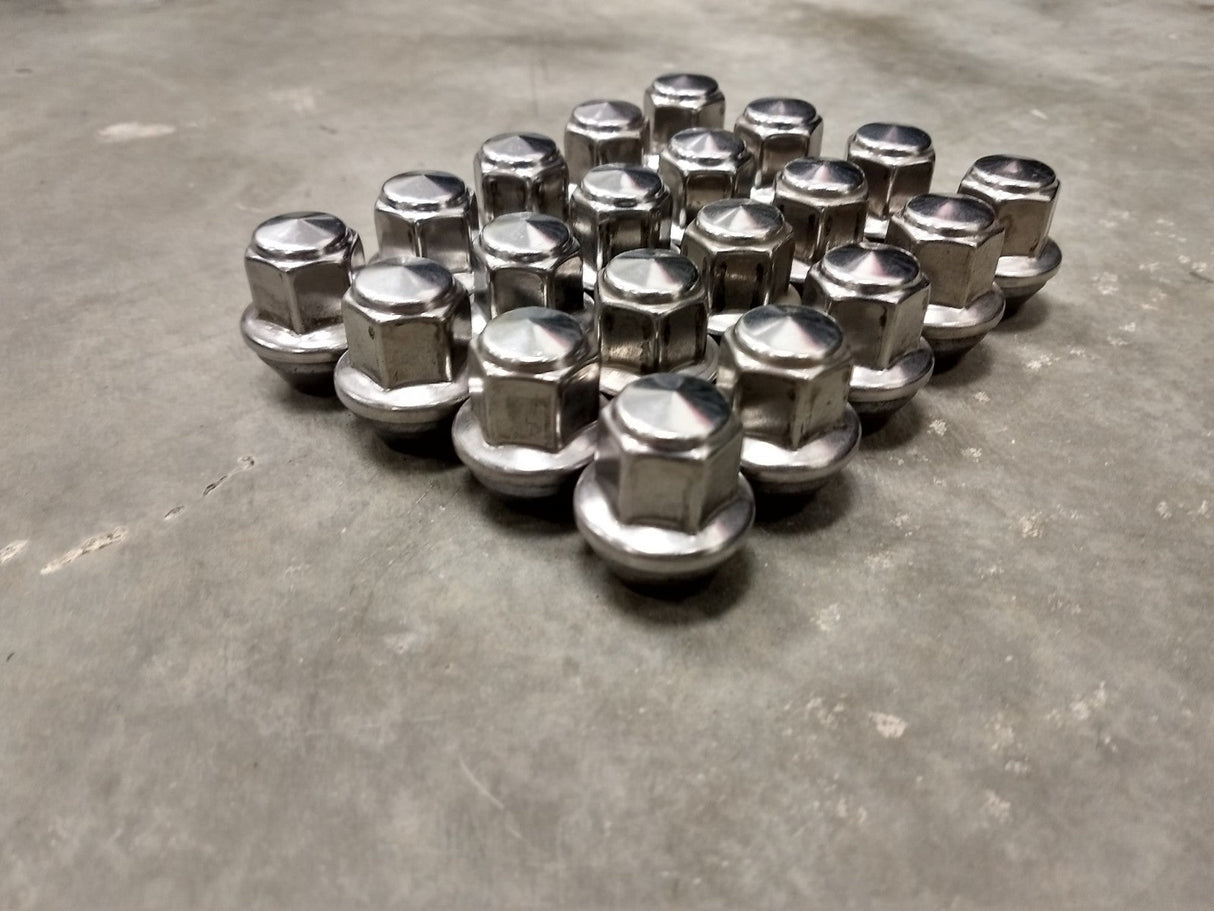 (20) 14x1.5 OEM Ford lug nuts polished Mustang OE 2015-2026 Texas Truck Tire