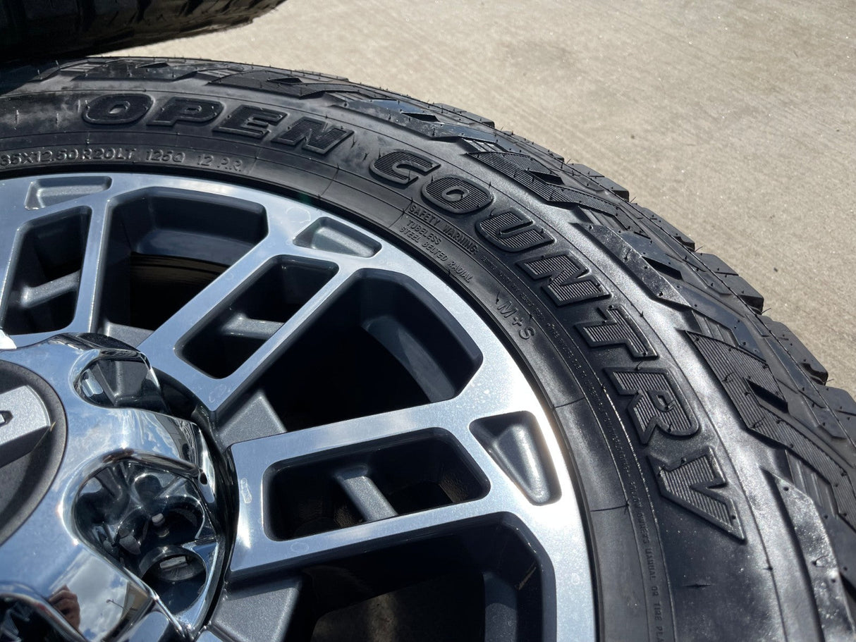 20" Ford F-250 F-350 OEM 10302 10483 LIMITED wheels rims 2024 2025 2026 TOYO 35" Texas Truck Tire
