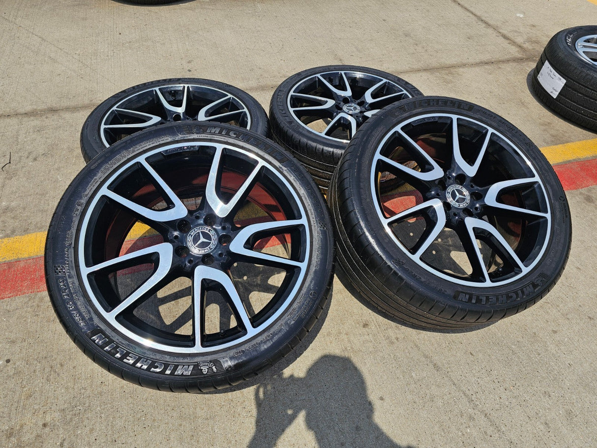 20" Mercedes E43 E53 E400 AMG S580 S65 S63 OEM 85543 85544 wheels rims MICHELIN Texas Truck Tire