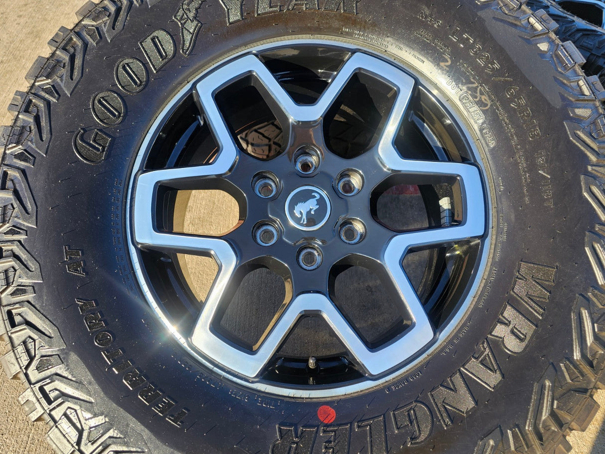 18" Ford Bronco wheels rims tires black 95213 Ranger GOODYEAR 35" Texas Truck Tire