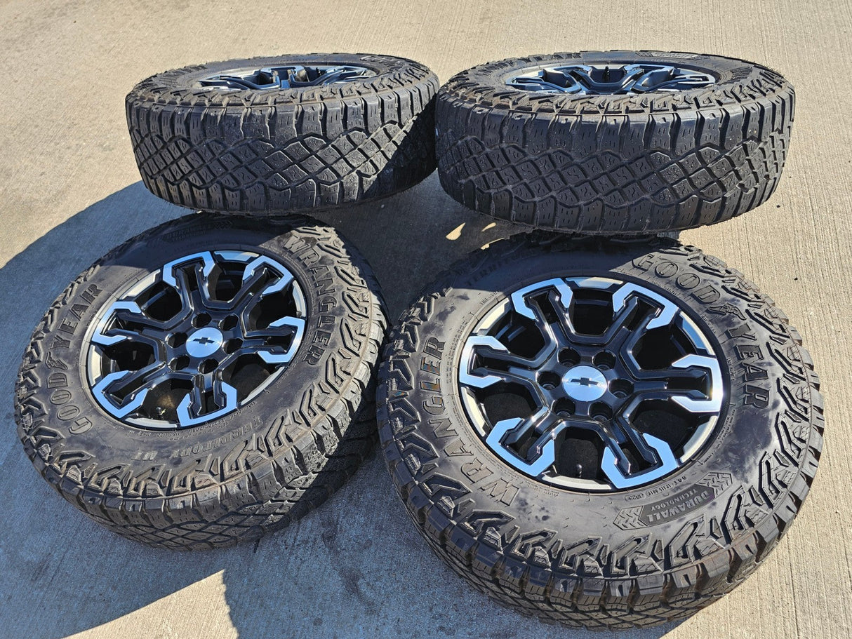 18" Chevy Silverado ZR2 Tahoe TRAIL BOSS Sierra OEM 95415 wheels rims GOODYEAR Texas Truck Tire