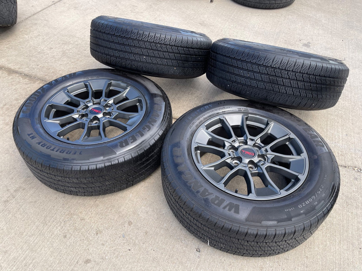 20" Toyota Tundra TRD OEM wheels rims 95314 65196 Sequoia gray GOODYEAR Texas Truck Tire