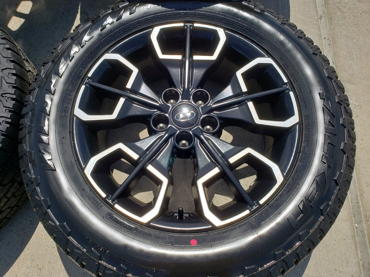 18" Hyundai Santa Cruz OEM wheels rims 95231 180411 Black 2024 2025 2026 A/T NEW Texas Truck Tire