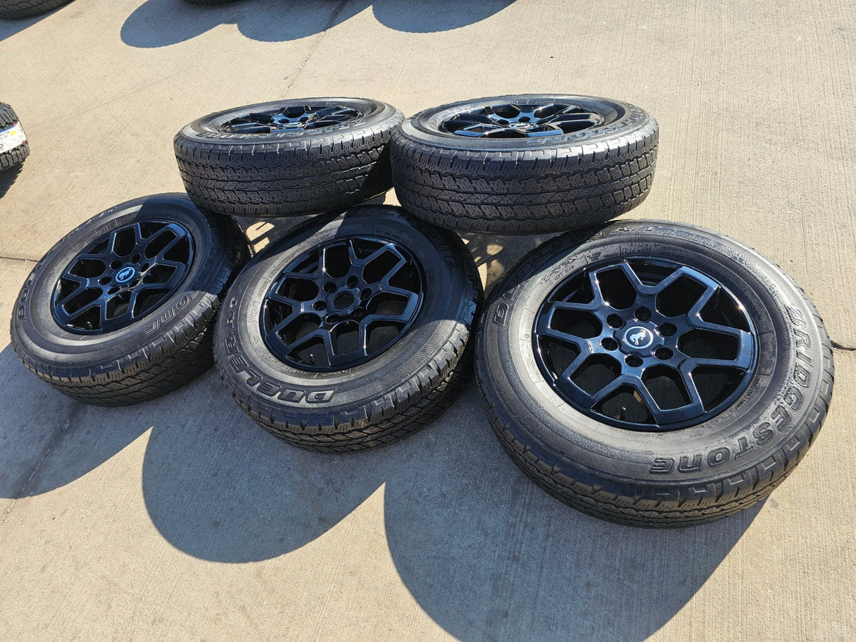 18" Ford Bronco wheels rims tires black 95213 Ranger 2023 2024 2025 2026 Texas Truck Tire