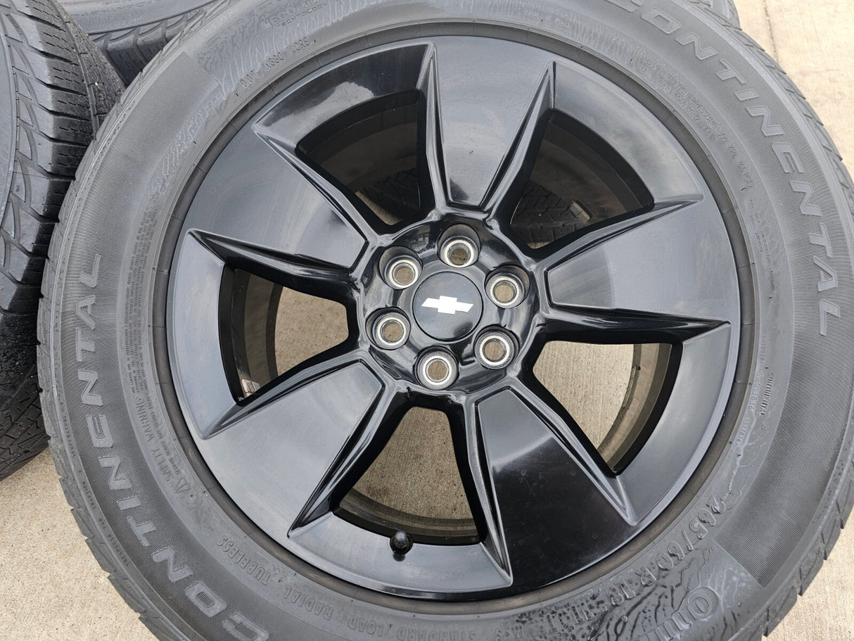 18" Chevy Colorado REDLINE OEM wheels rims 5747 5818 tires 2019 2020 2021 2022 Texas Truck Tire