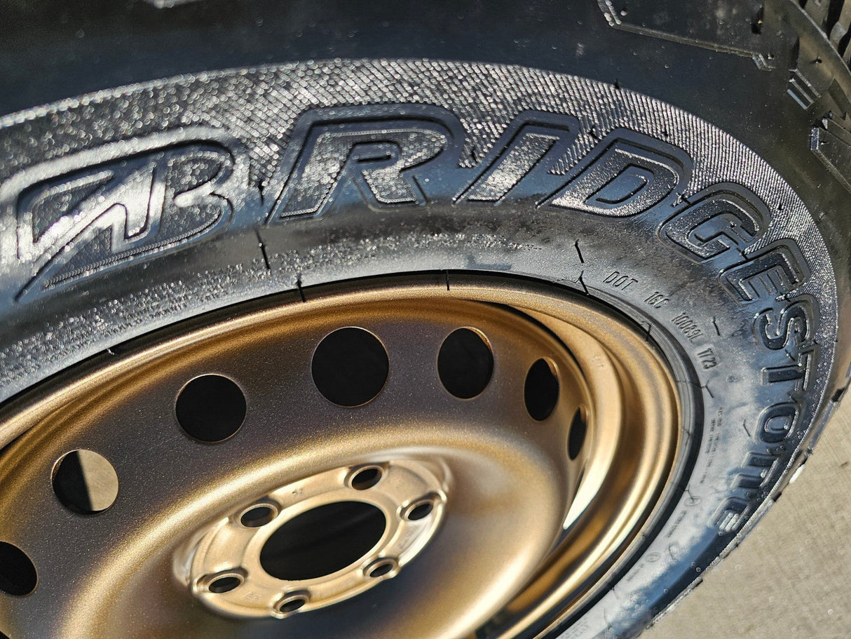(4) 17" INEOS Grenadier OEM steel wheels rims BRONZE tires 2024 2025 2026 NEW Texas Truck Tire