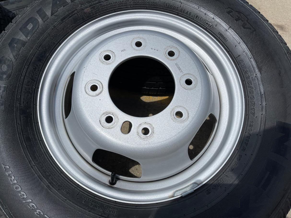 17" Dodge Ram 3500 Dually 8x200 wheels rims 2703 2704 OEM NEXEN tires Texas Truck Tire