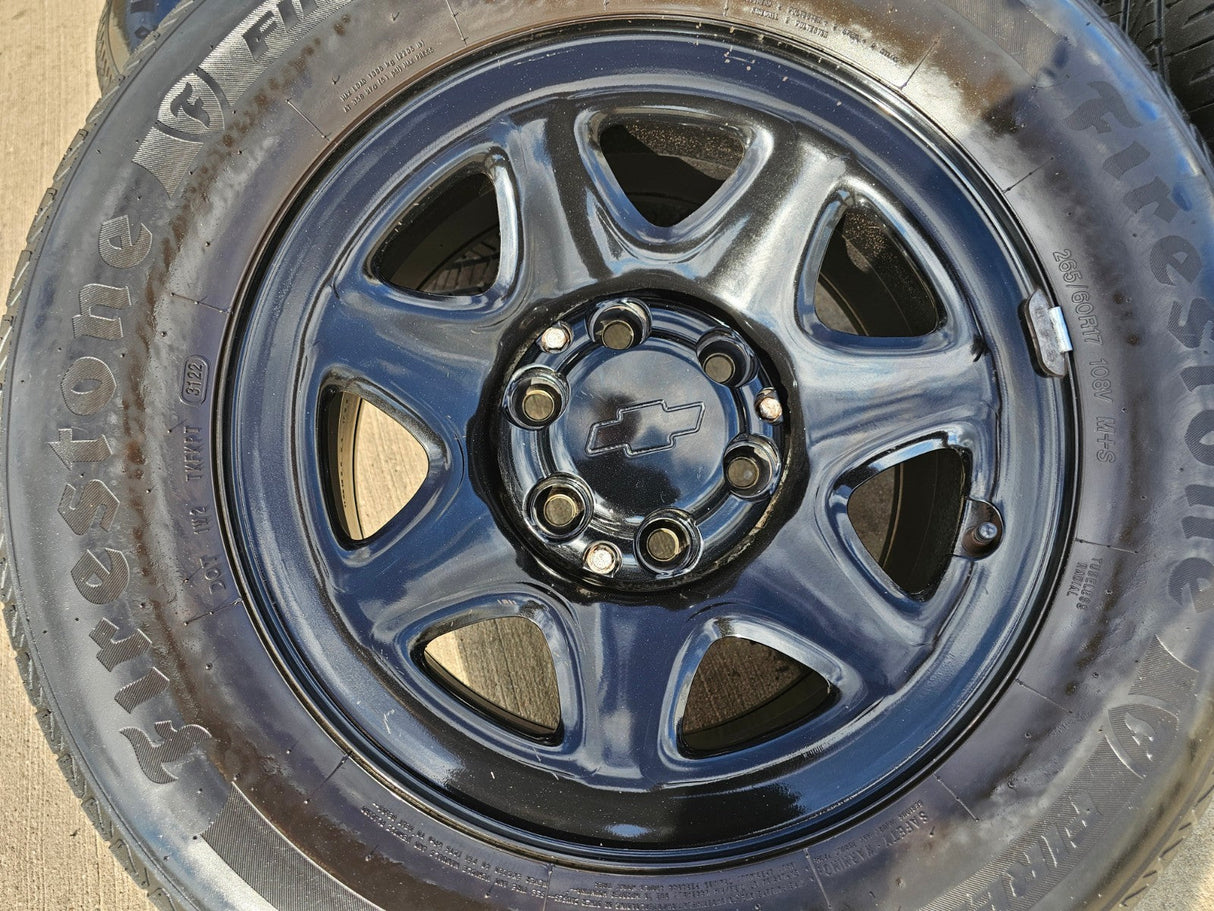 17" Chevy Tahoe PPV OEM Police Package 8111 wheels rims tires FIRESTONE Texas Truck Tire