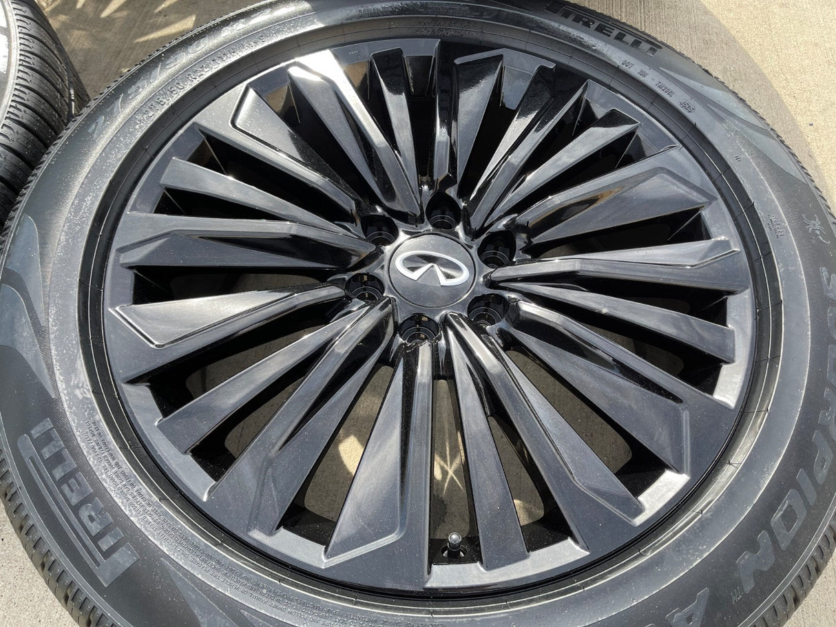 22" Infiniti QX80 QX56 Nissan Titan Armada OEM 94236 wheels rims 2025 2026 NEW Texas Truck Tire