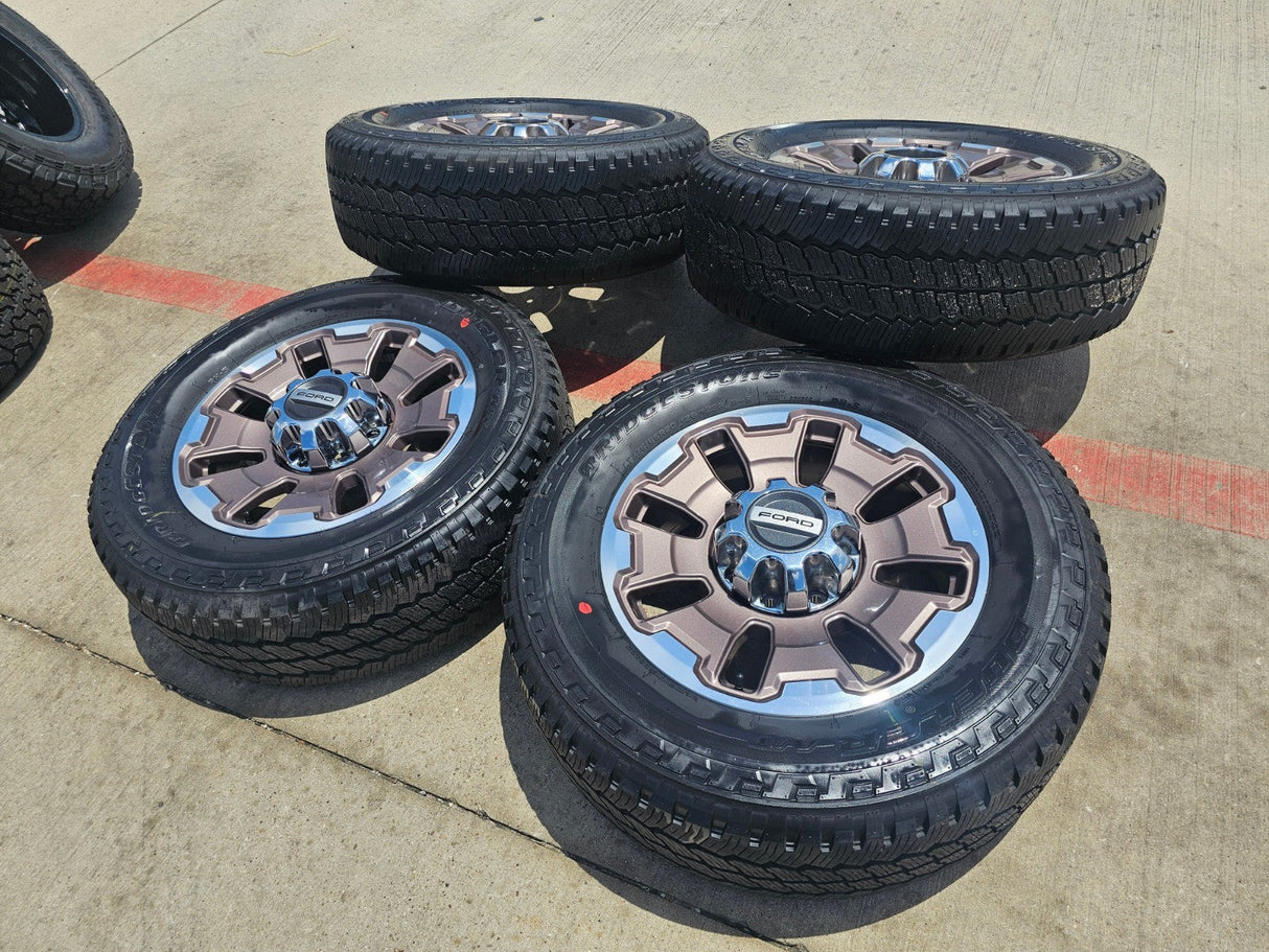 20" Ford F-250 F-350 OEM 10487 LIMITED KING RANCH tan wheels rims 2024 2025 NEW Texas Truck Tire