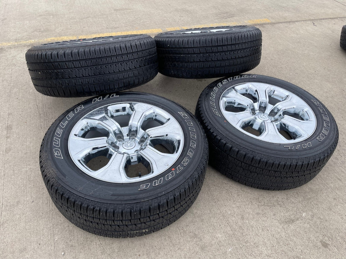 20" Dodge Ram 1500 OEM Laramie CHROME 2679 wheels rims 2023 2024 2025 2026 Texas Truck Tire