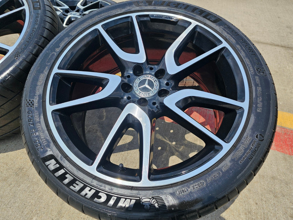 20" Mercedes E43 E53 E400 AMG S580 S65 S63 OEM 85543 85544 wheels rims MICHELIN Texas Truck Tire