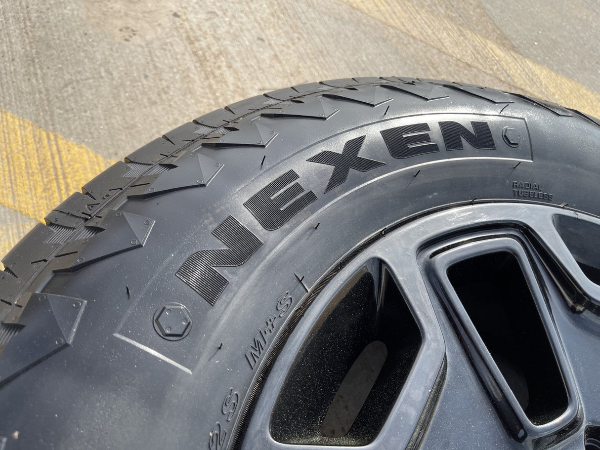 17" Jeep Wrangler Gladiator OEM wheel rim 9118 black tire NEXEN NEW Texas Truck Tire