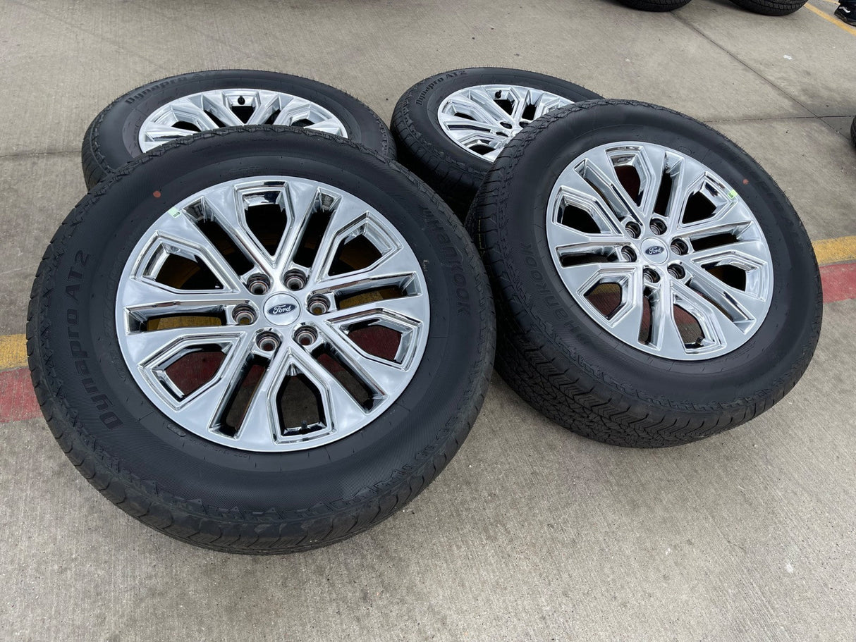 20" Ford F-150 LARIAT Limited OEM 10619 rims wheels CHROME Expedition 2026 NEW Texas Truck Tire
