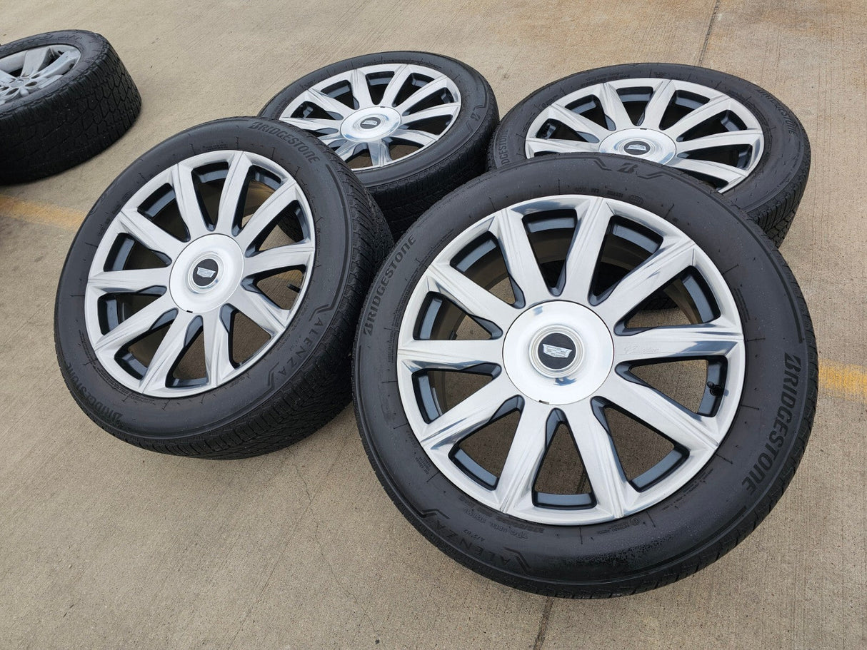 22" Cadillac Escalade Platinum OEM ORIGINAL 95078 wheels rims BRIDGESTONE Texas Truck Tire