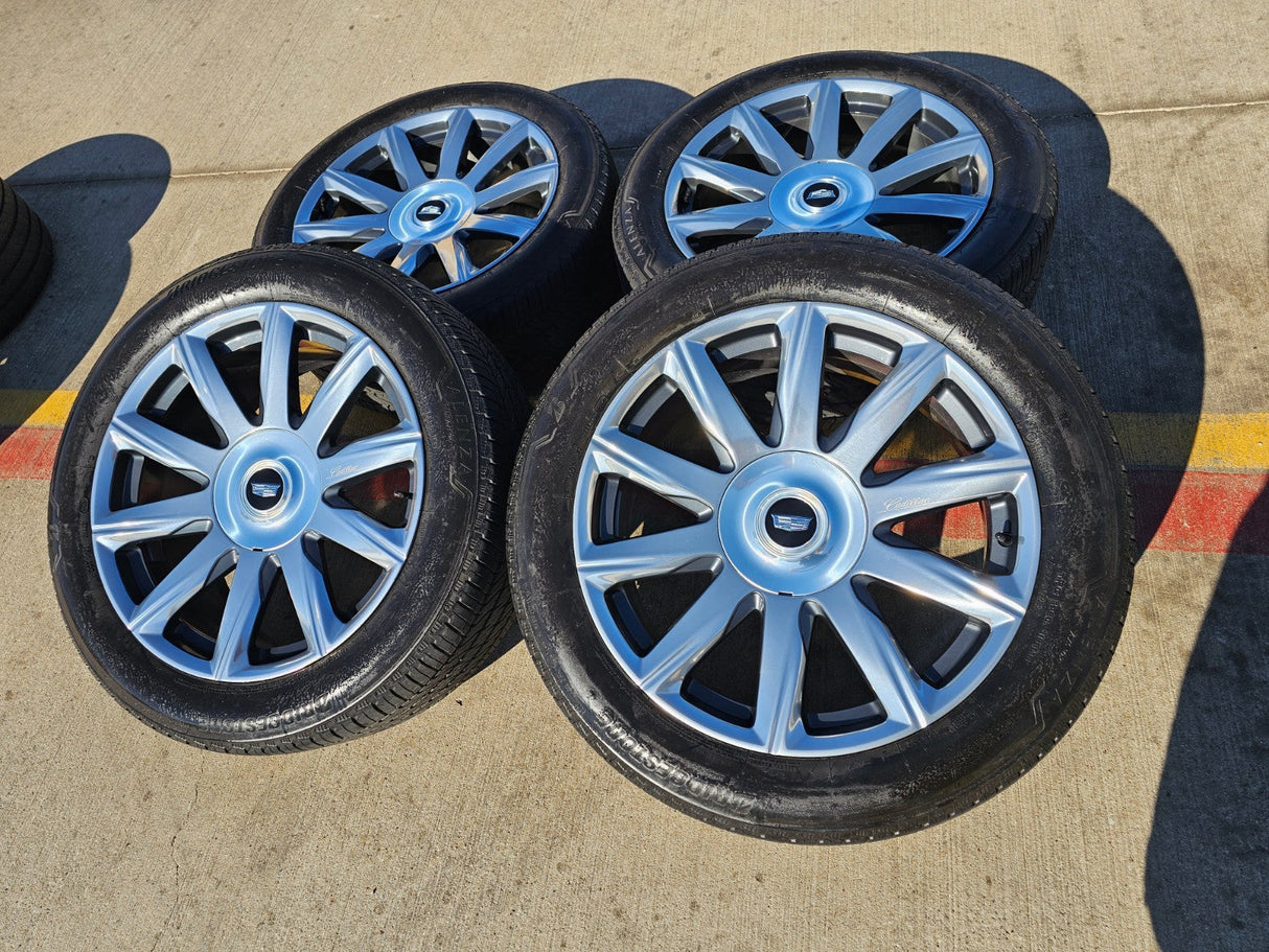 22" Cadillac Escalade Platinum OEM 95078 wheels rims 2023 2024 2025 2026 Texas Truck Tire