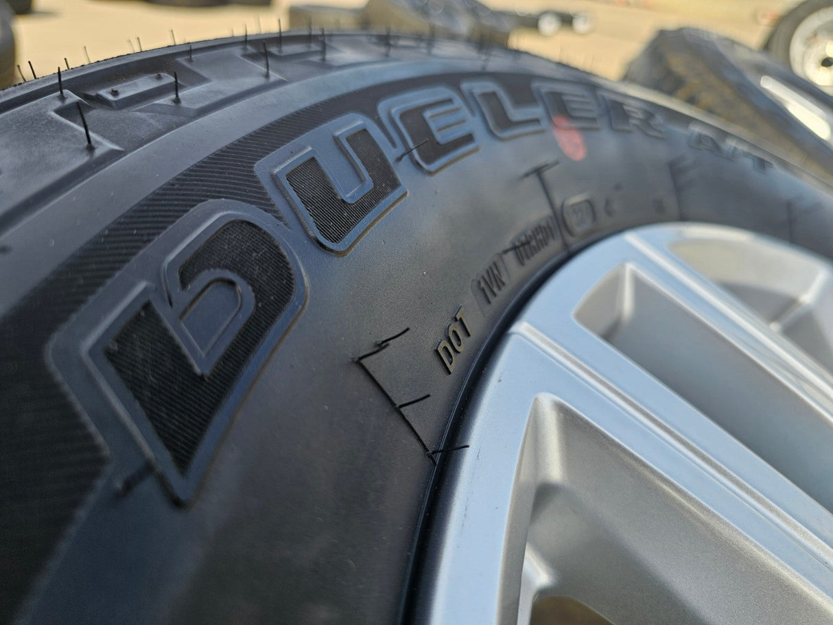 20" GMC Sierra AT4 2500 3500 OEM wheels rims 5950 Silverado BRIDGESTONE DUELER Texas Truck Tire