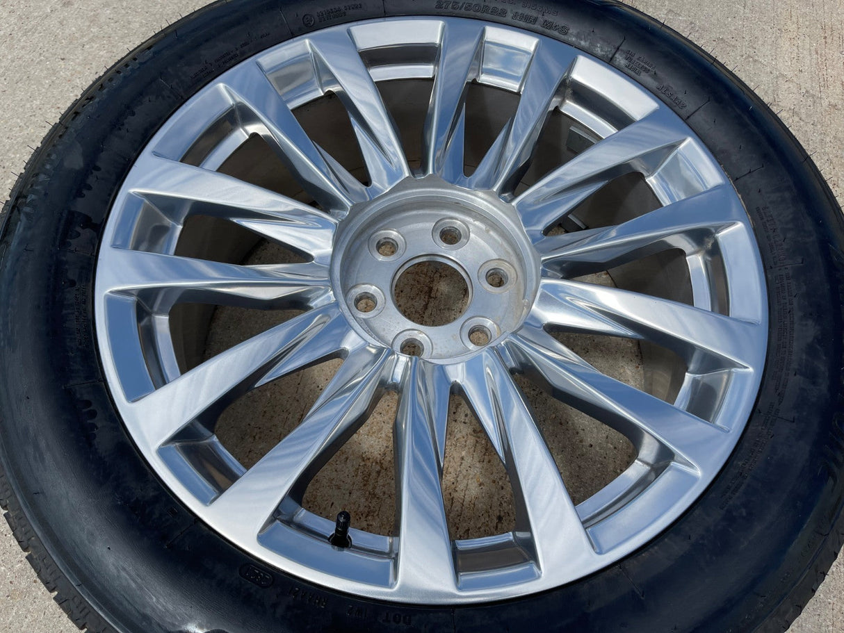 22" Cadillac Escalade OEM 4873 95026 polished wheel rim 2021 2022 2023 2024 2025 Texas Truck Tire
