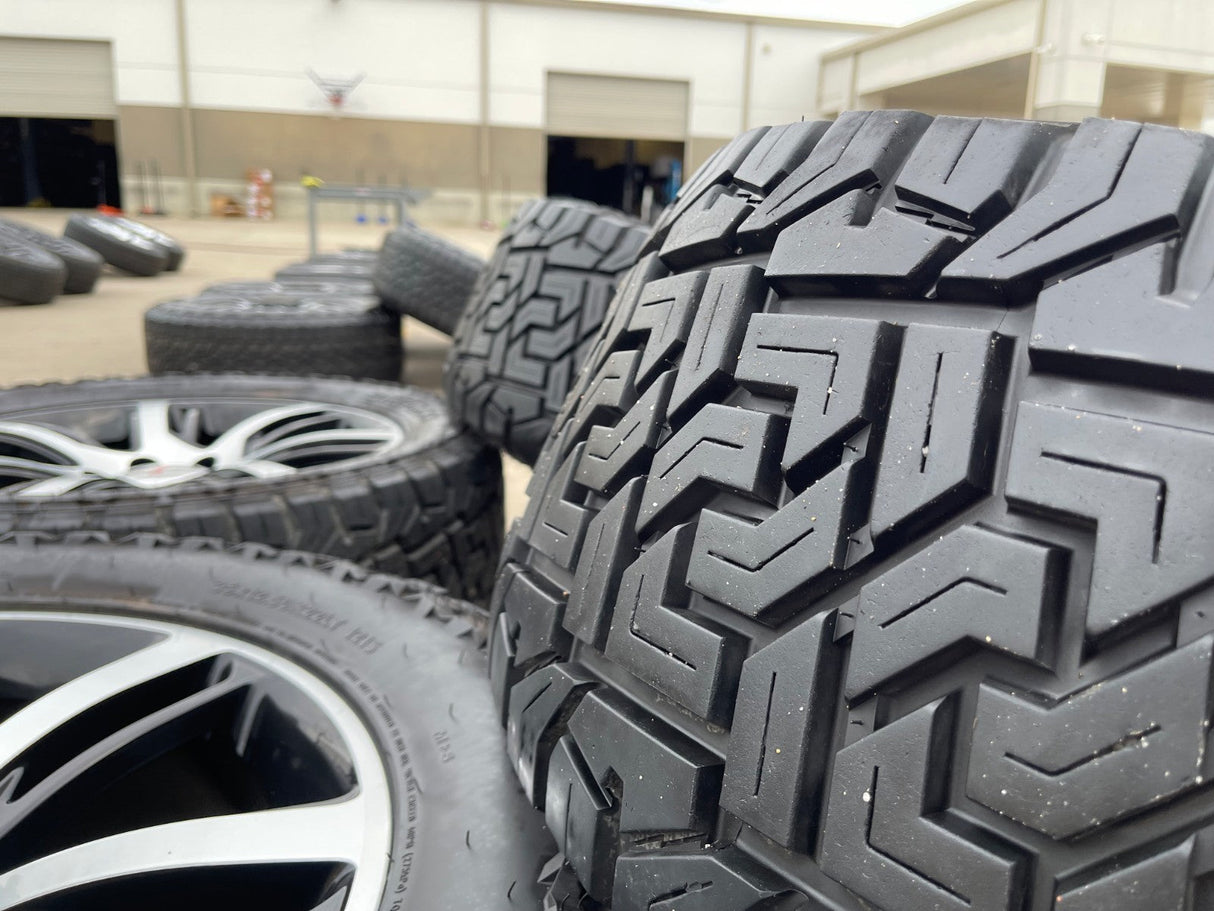 22" Cadillac Escalade Platinum OEM 4738 wheels rims tires 35" Texas Truck Tire