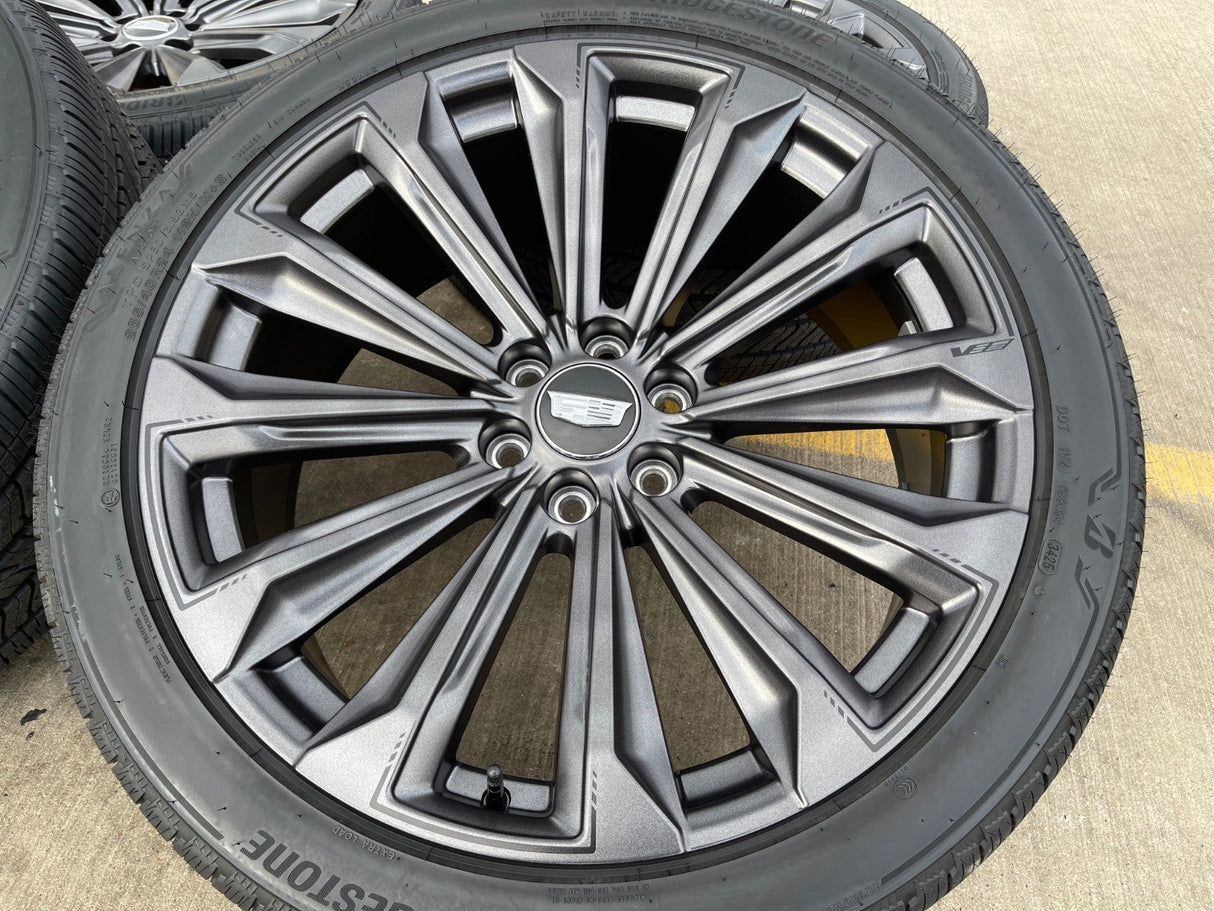 24" Cadillac Escalade V OEM wheels rims tires 2022 2023 2024 2025 2026 Texas Truck Tire