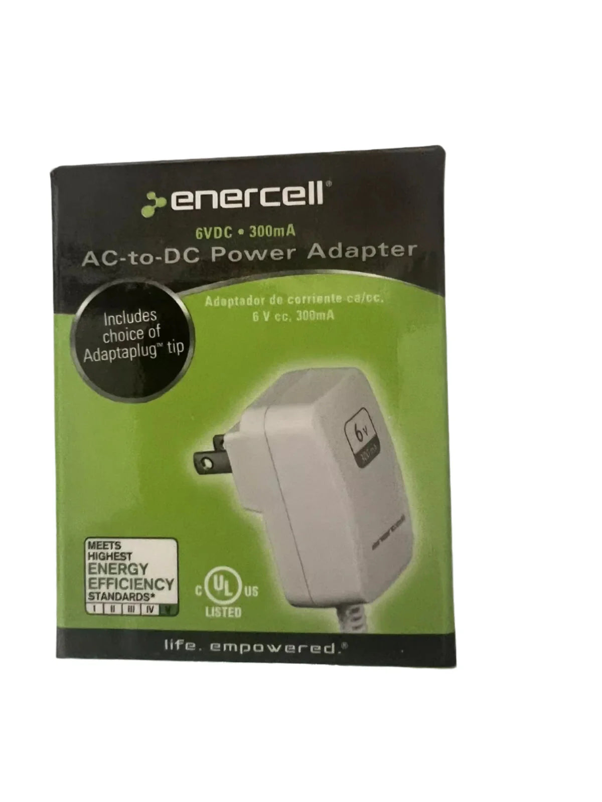 Enercell AC-to-DC Power Adapter 6VDC, 300mA 273-313 TekShack