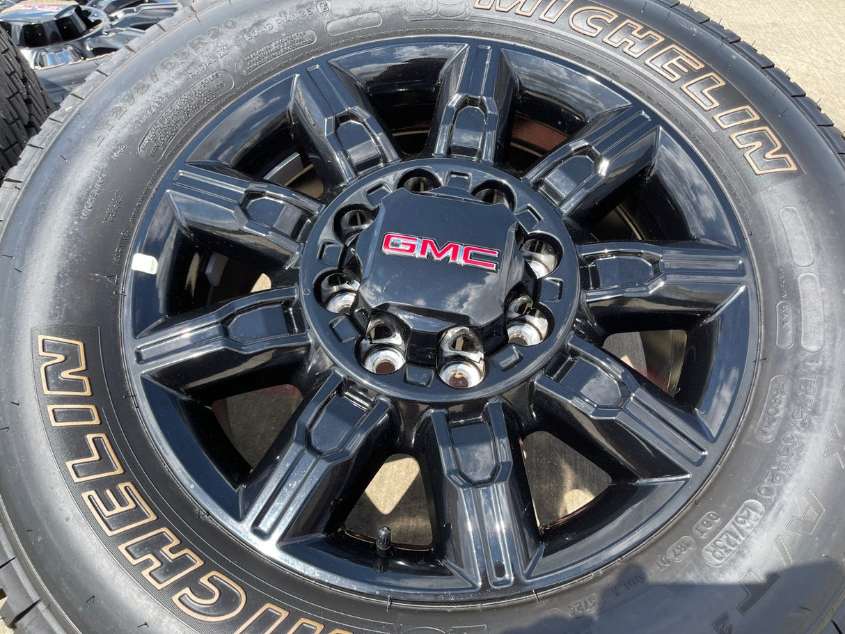 20" GMC Sierra AT4X 2500 3500 OEM 14137 5963 wheels rims Silverado NEW MICHELIN Texas Truck Tire