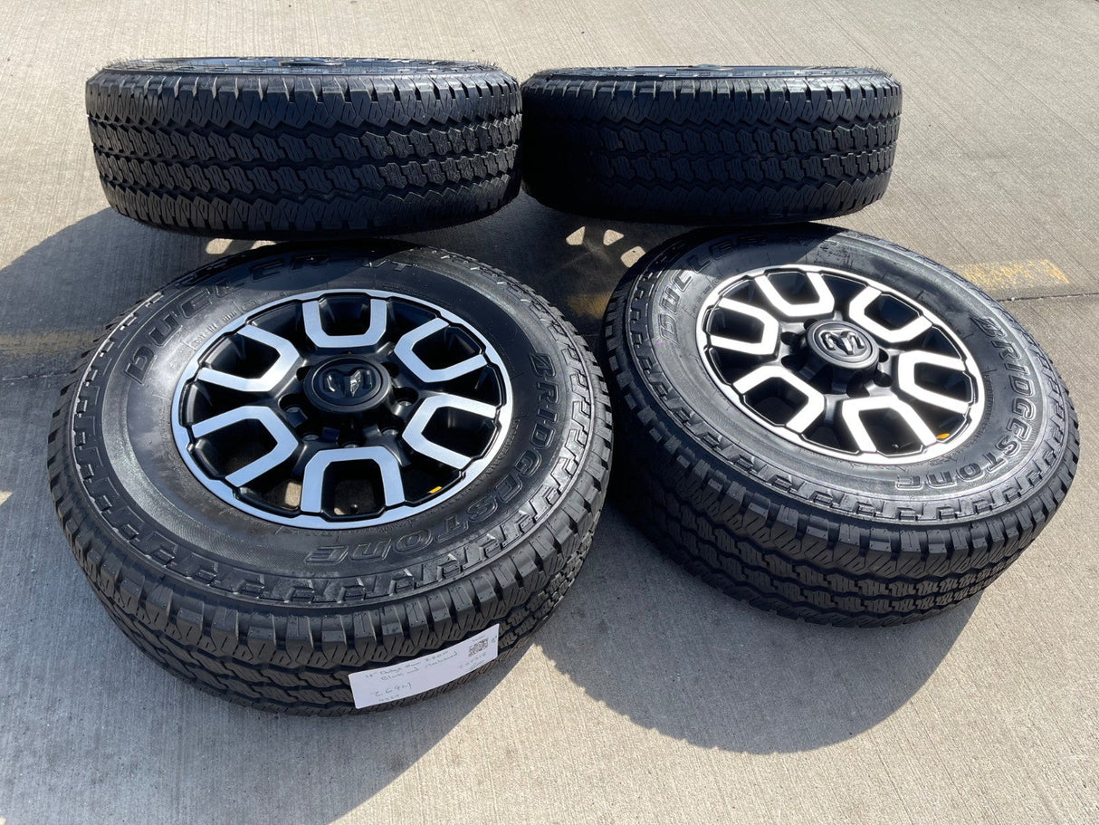 18" Ram 2500 3500 LARAMIE OEM 2694 wheels rims 2024 2025 2026 BRIDGESTONE A/T Texas Truck Tire