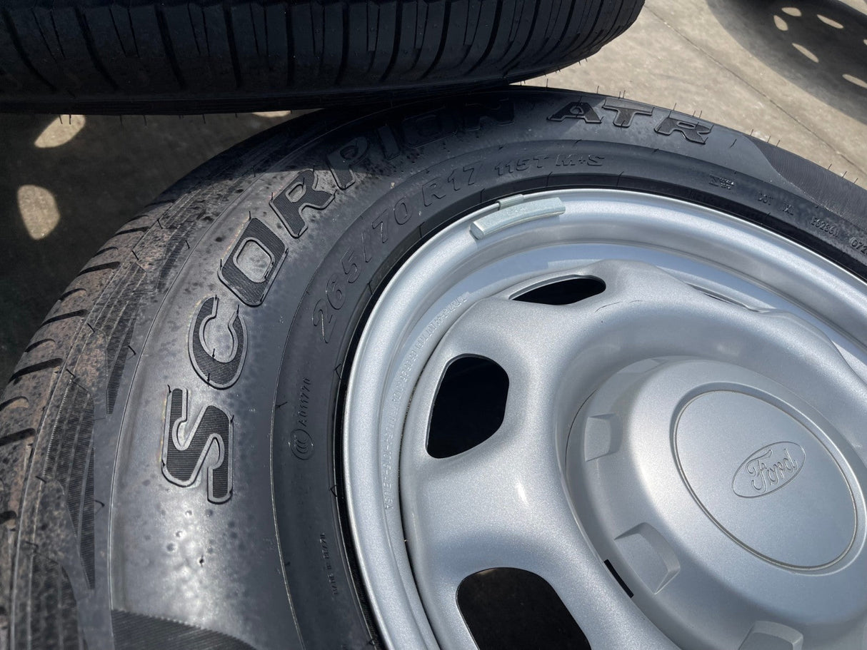 17" Ford F-150 OEM rims wheels 3857 tires steel 2024 2025 2026 PIRELLI A/T NEW Texas Truck Tire