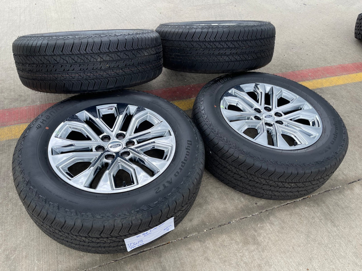20" Ford F-150 LARIAT Limited OEM 10619 rims wheels CHROME Expedition 2026 NEW Texas Truck Tire