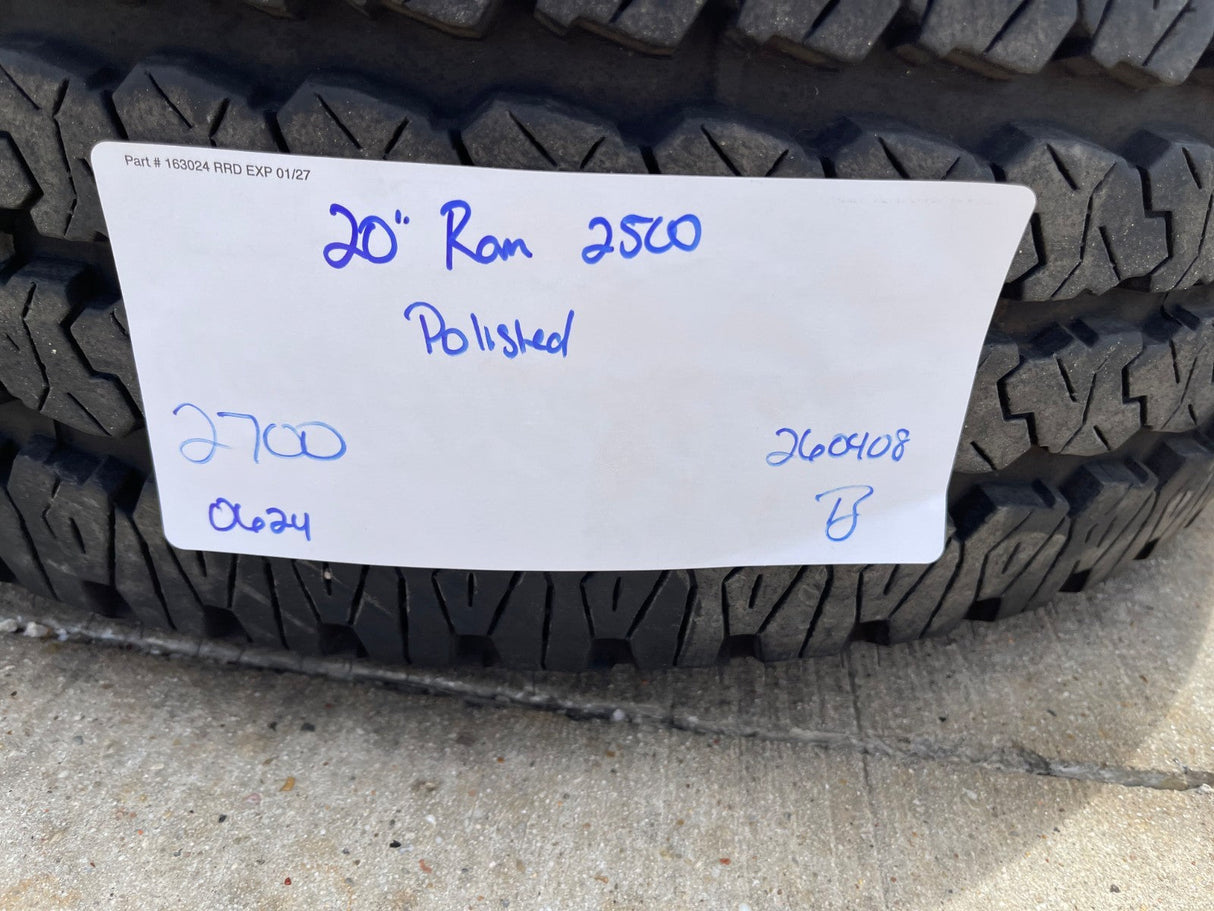 20" Dodge Ram 2500 3500 LARAMIE OEM 2700 wheels rims tires 2023 2024 2025 2026 Texas Truck Tire