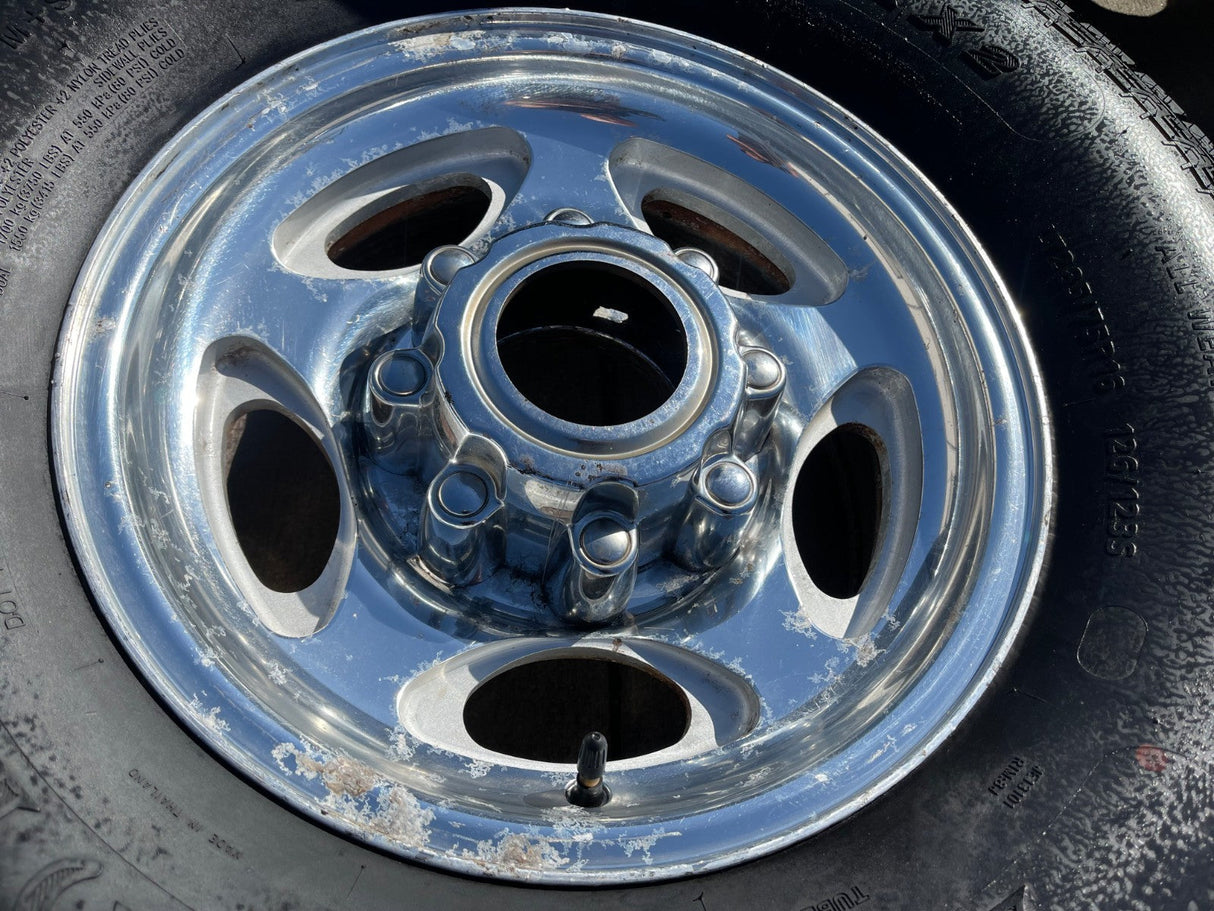 16" Ford F-250 F-350 Excursion OEM 3408 polished wheels rims tires Texas Truck Tire