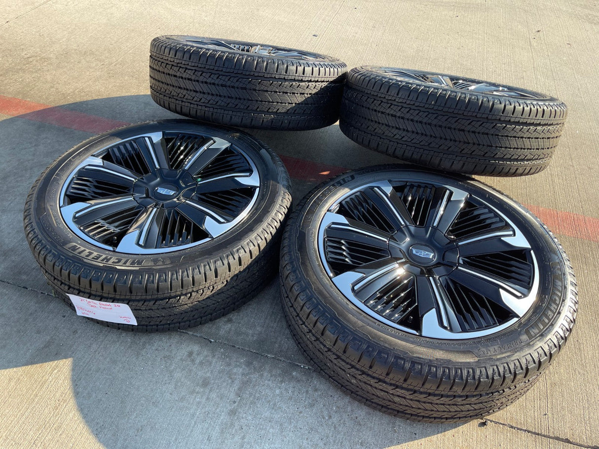 24" Cadillac Escalade IQ DEEP SPACE EV OEM wheels rims Hummer 2500 2025 2026 NEW Texas Truck Tire