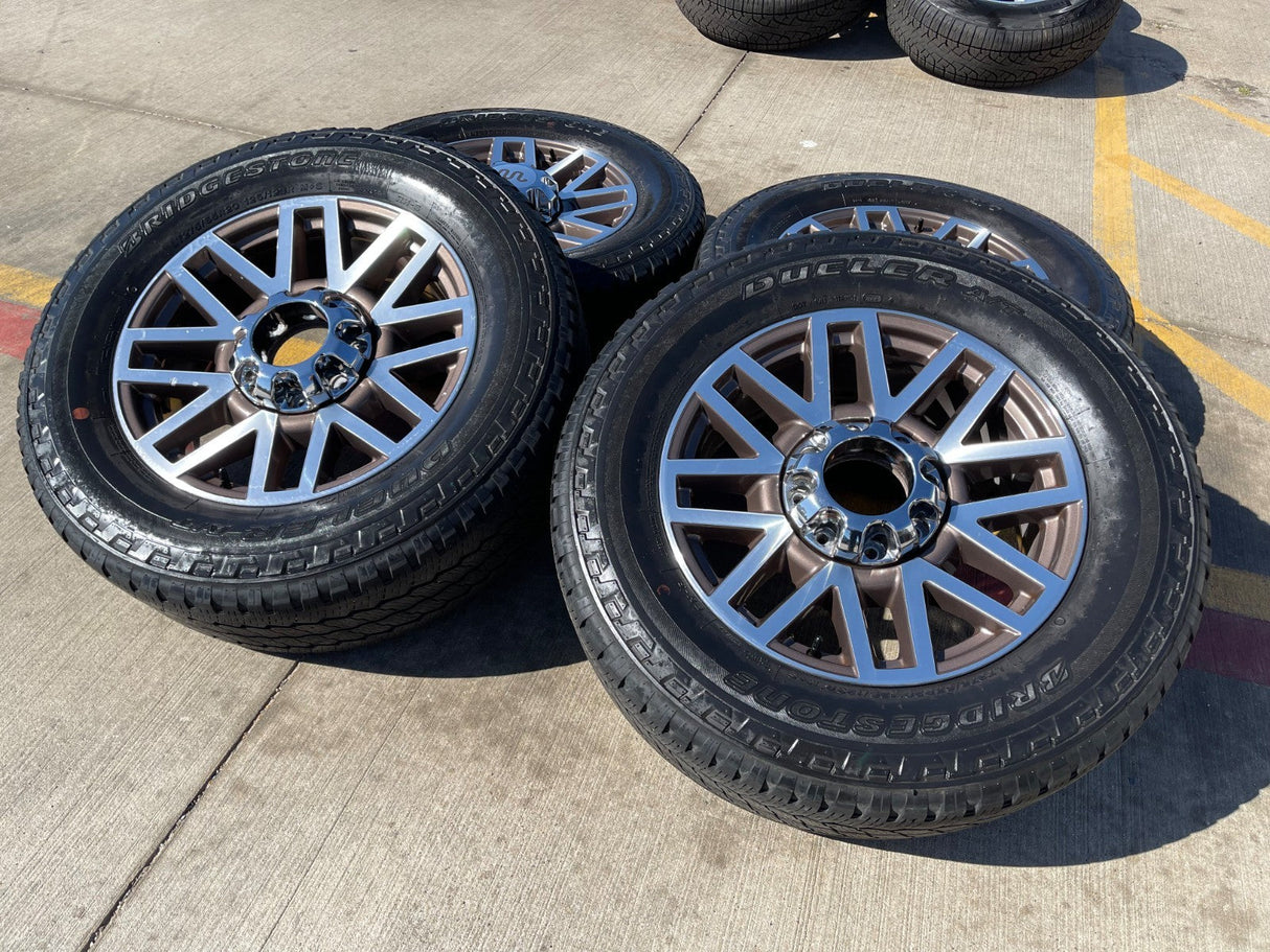 20" Ford F-250 F-350 KING RANCH OEM 10104 rims wheels BRIDGESTONE DUELER A/T Texas Truck Tire