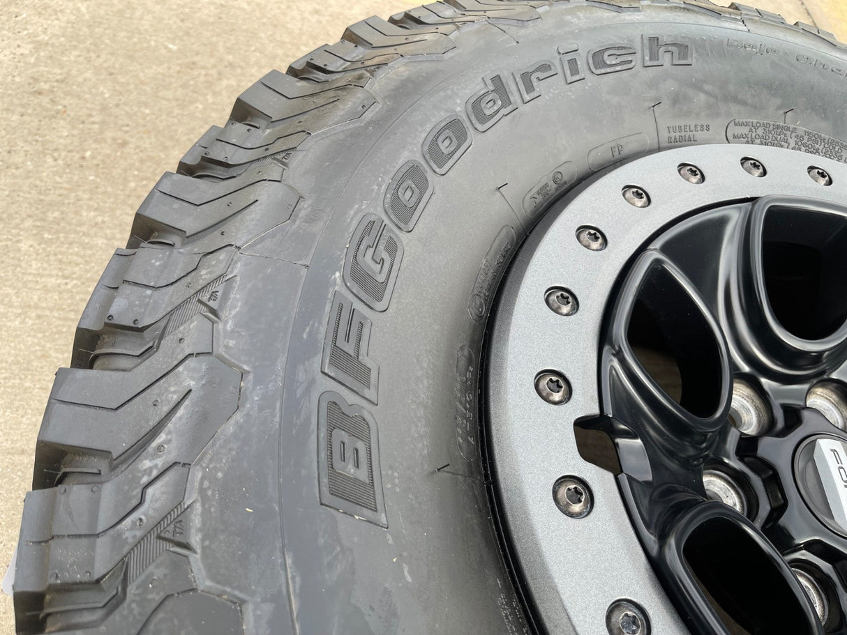 17" Ford F-150 Raptor OEM BEADLOCK rims wheels 10459 95210 BFG KO2 35" tires NEW Texas Truck Tire